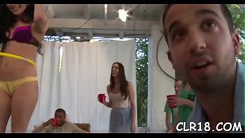 fucking girls pussie girl another Egar sluts tie guy to pool table so they can fuck him