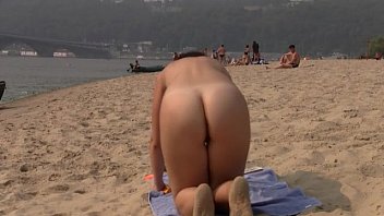 beach nude errection White booty shaking 5